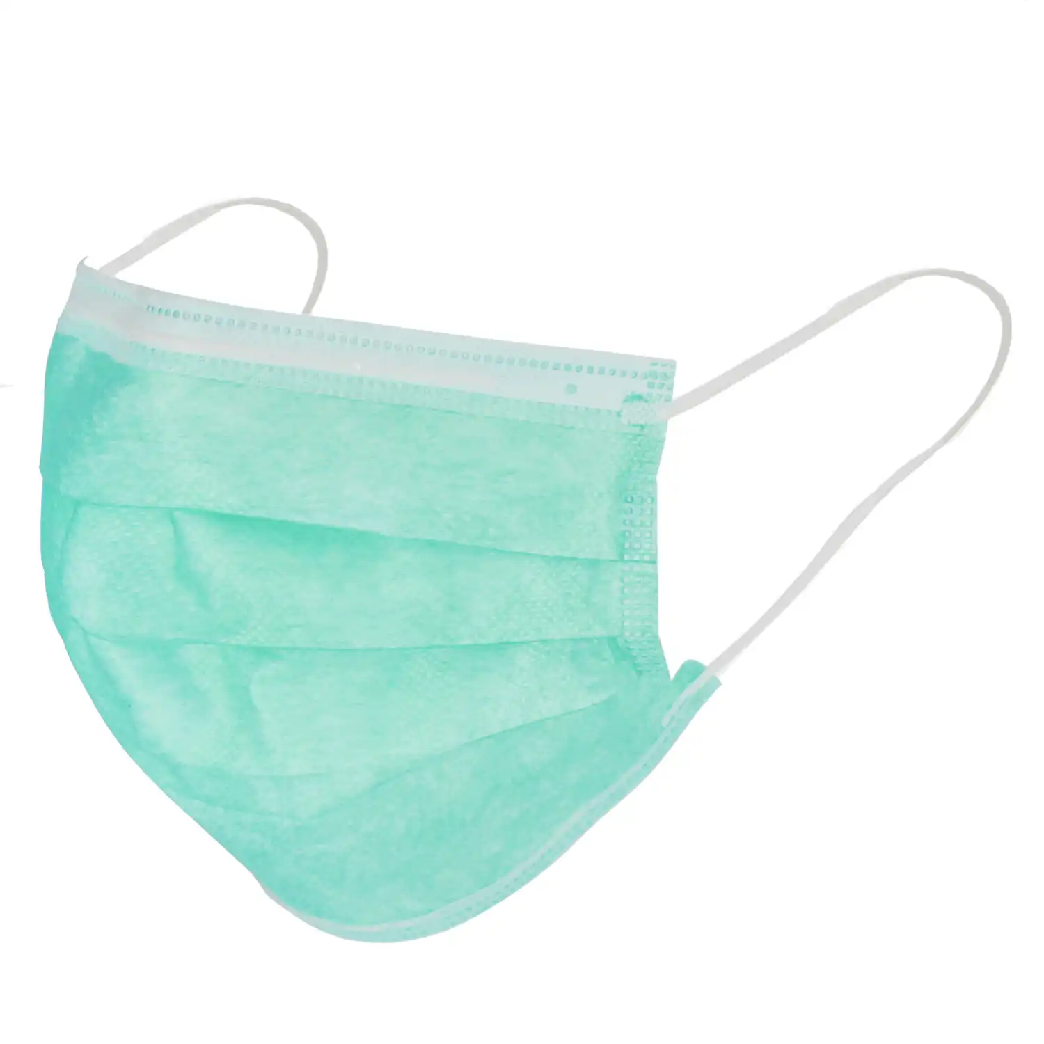 Hygienemaske 3-lagig grün | 50 Stk. pro Box - Thumbnail 1