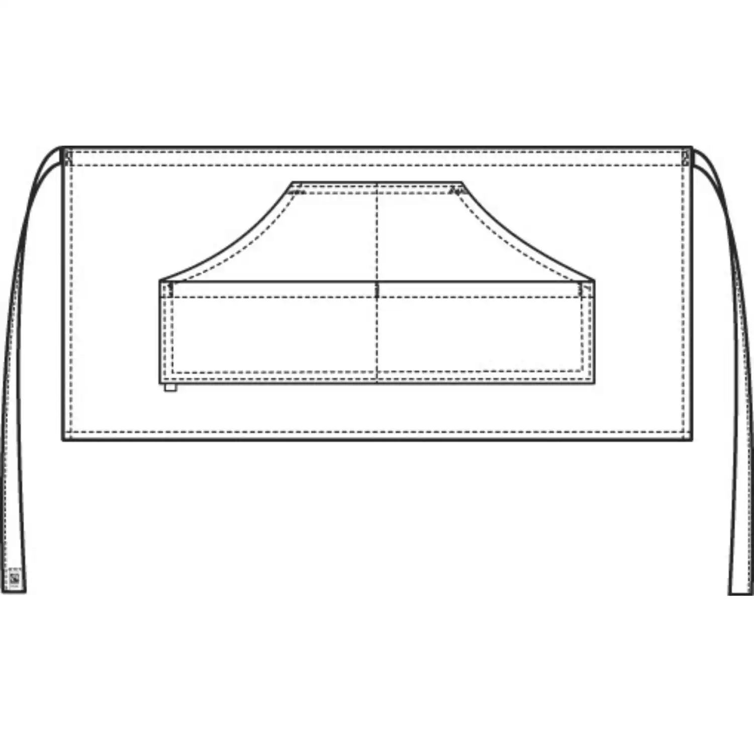 Schürze Vorbinder in schwarz - Thumbnail 2