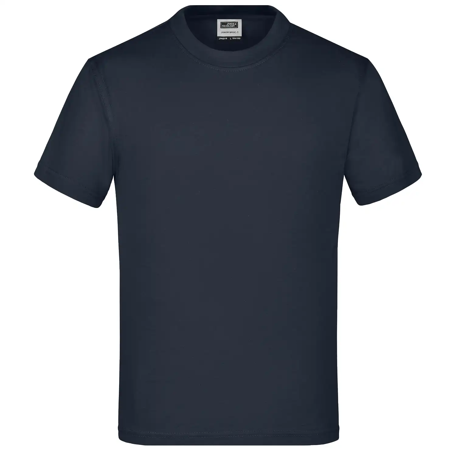 Kinder T-Shirt Basic-T "JN019" in navy, XS - Thumbnail 1
