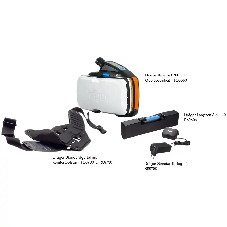 Gebläseatemschutz-Set Premium EX X-Plore 8000 - Bild 1