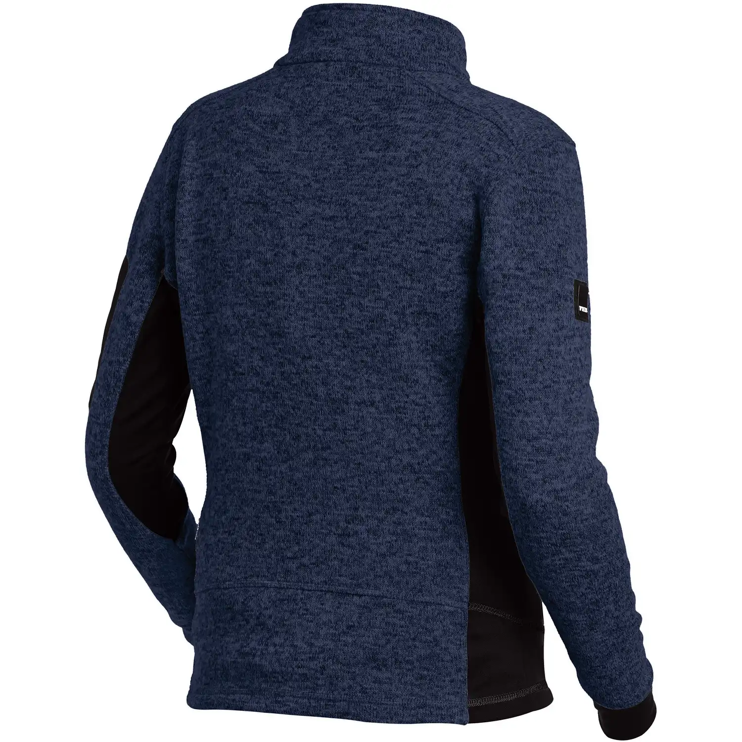 Damen Strick Fleecejacke "MARIEKE" in marine/schwarz, L - Thumbnail 2