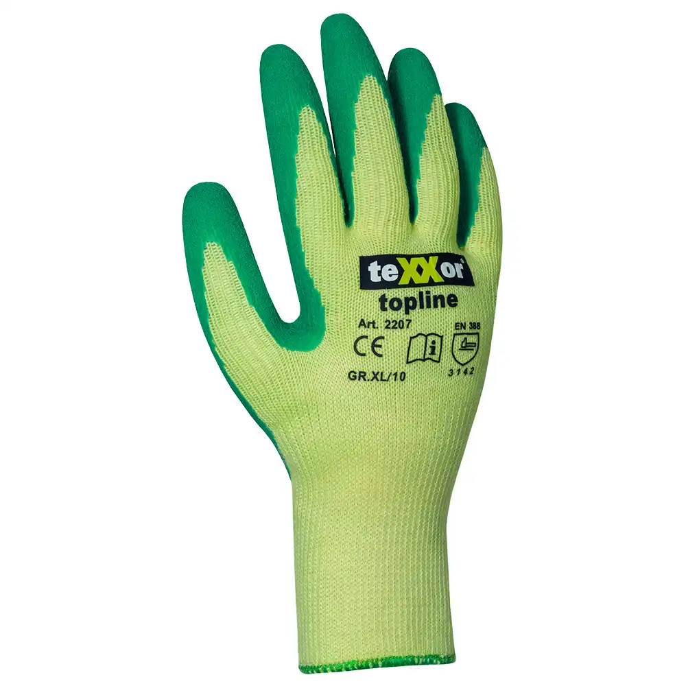 Latex Strick-Arbeitshandschuhe "MAXIGRIP" grün in 9 (L) - Bild 1