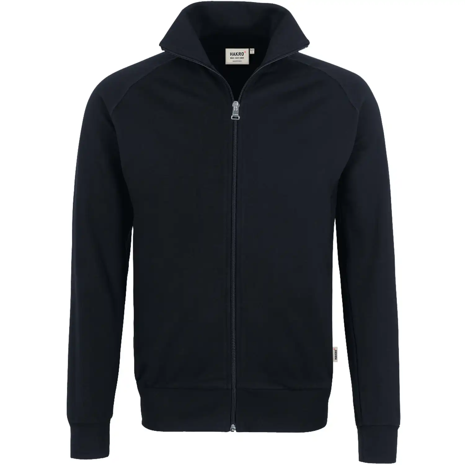 Sweatjacke "COLLEGE" 606 mit Reißverschluss in schwarz, 4XL - Bild 1