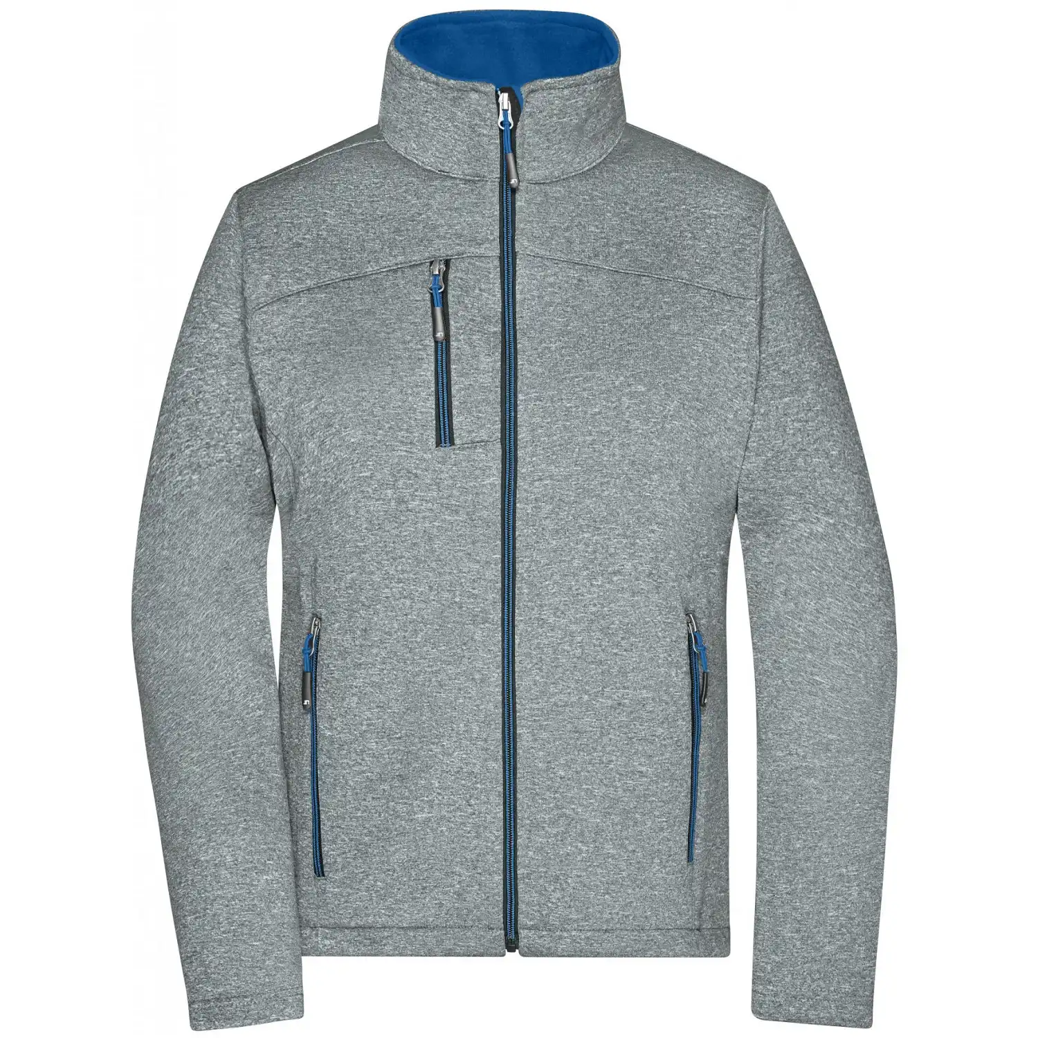 Damen Softshelljacke "JN1147"-Daiber in dark-melange/royal, XS - Bild 1