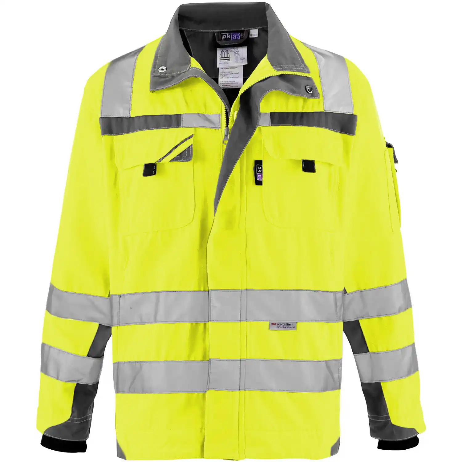 Warnschutz Blousonjacke "WABJ" in gelb/grau, L - Thumbnail 1