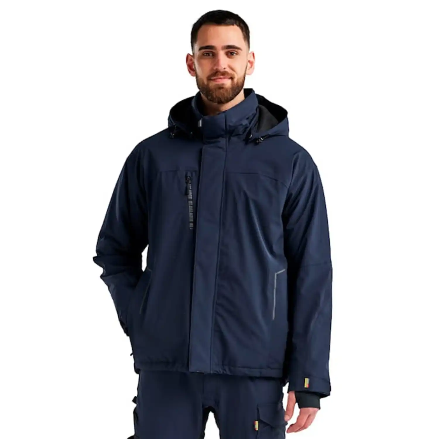 Stretch Winterjacke "4484" in Dunkelmarine/Schwarz, L - Thumbnail 7