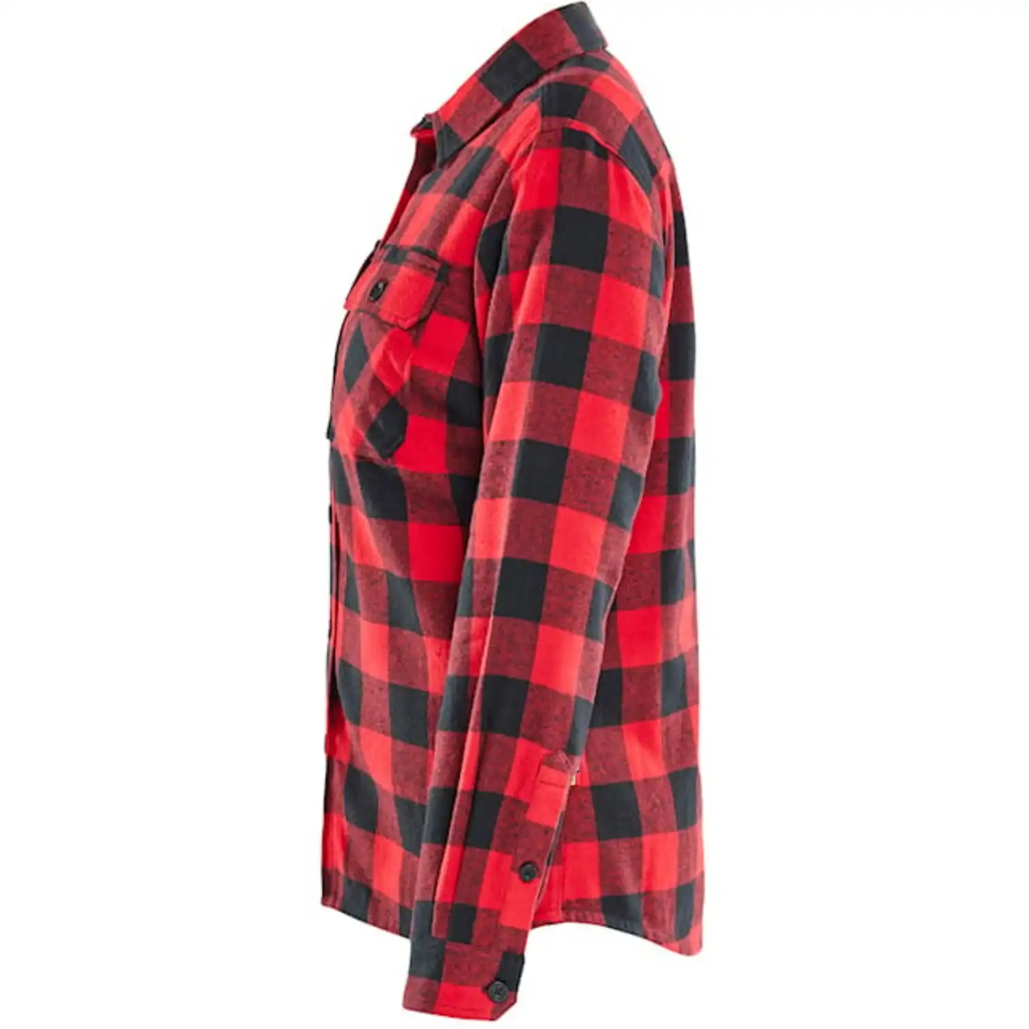 Damen Flanellhemd "STRIKER" in rot/schwarz, 3XL - Thumbnail 2