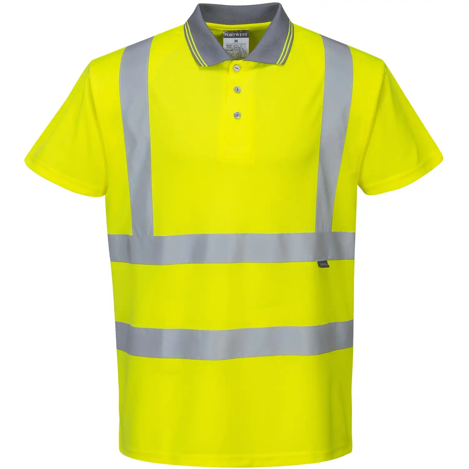 Warnschutz Polo-Shirt "S477" in gelb, 7XL - Bild 1