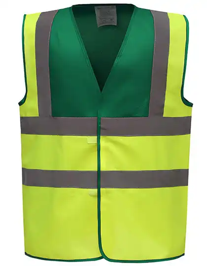 Warnschutz-Weste High-Vis 2-Bands "YK100" in gelb/grün, 3XL - Bild 1
