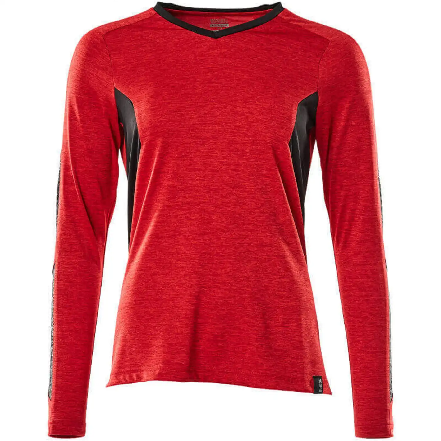 Damen Langarmshirt COOLMAX® Pro "ACCELERATE" in verkehrsrot/schwarz, XS - Thumbnail 1