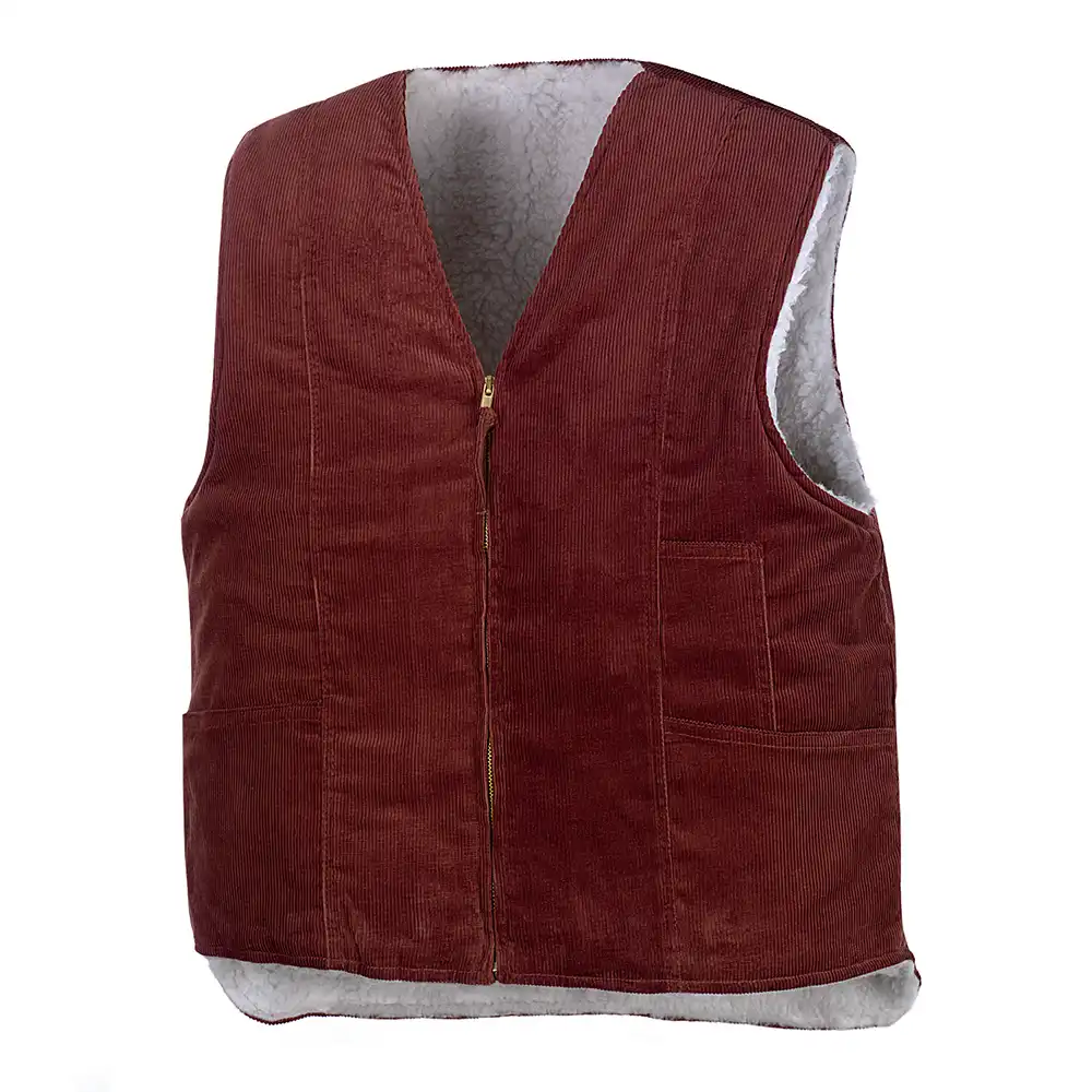 Cord-Weste mit Teddy-Futter "ODAL" braun in L - Thumbnail 1