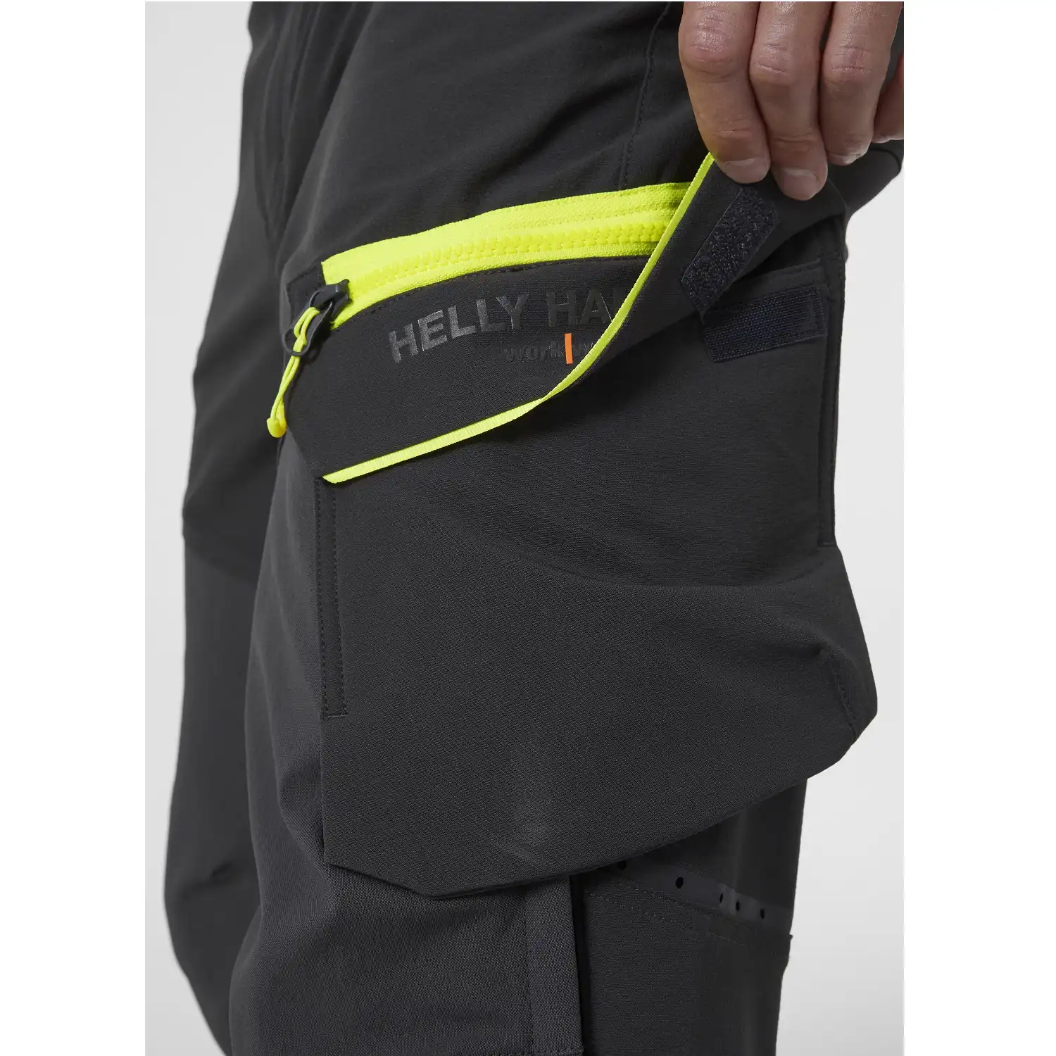 Warnschutz Stretch Servicehose "ICU BRZ" in gelb/schwarz, C50 - Thumbnail 3