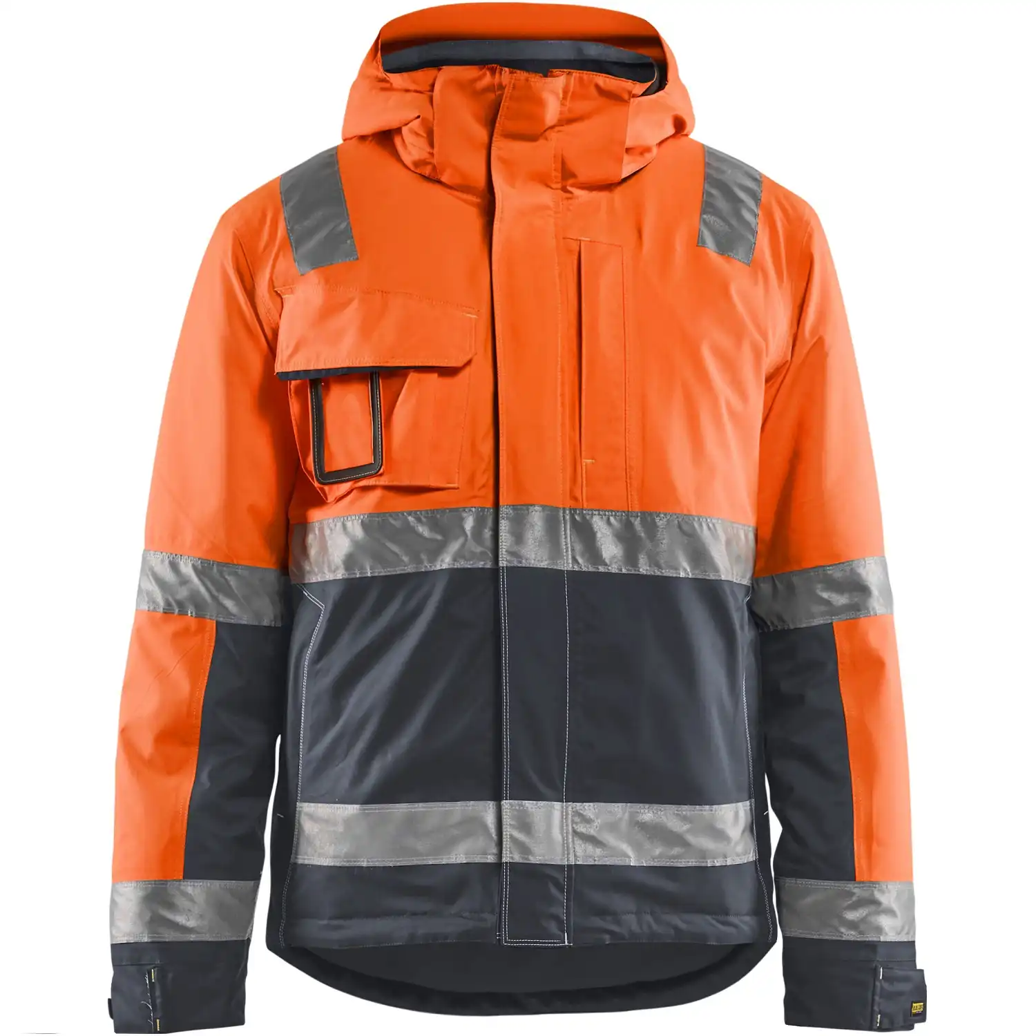 Warnschutz Winterjacke "4870" in orange/mittelgrau, XS - Thumbnail 1