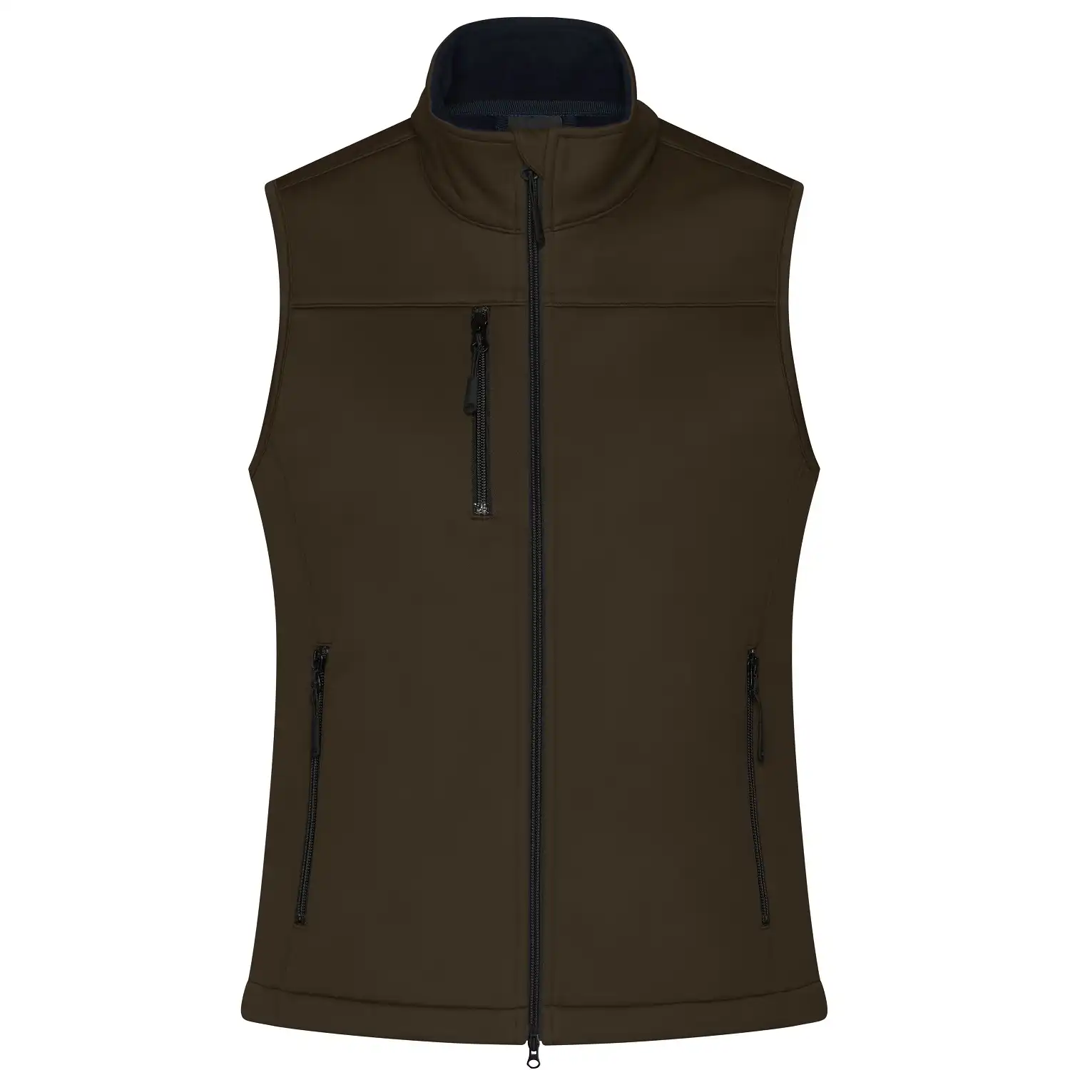 Damen Softshellweste "JN1169" in brown, L - Thumbnail 1