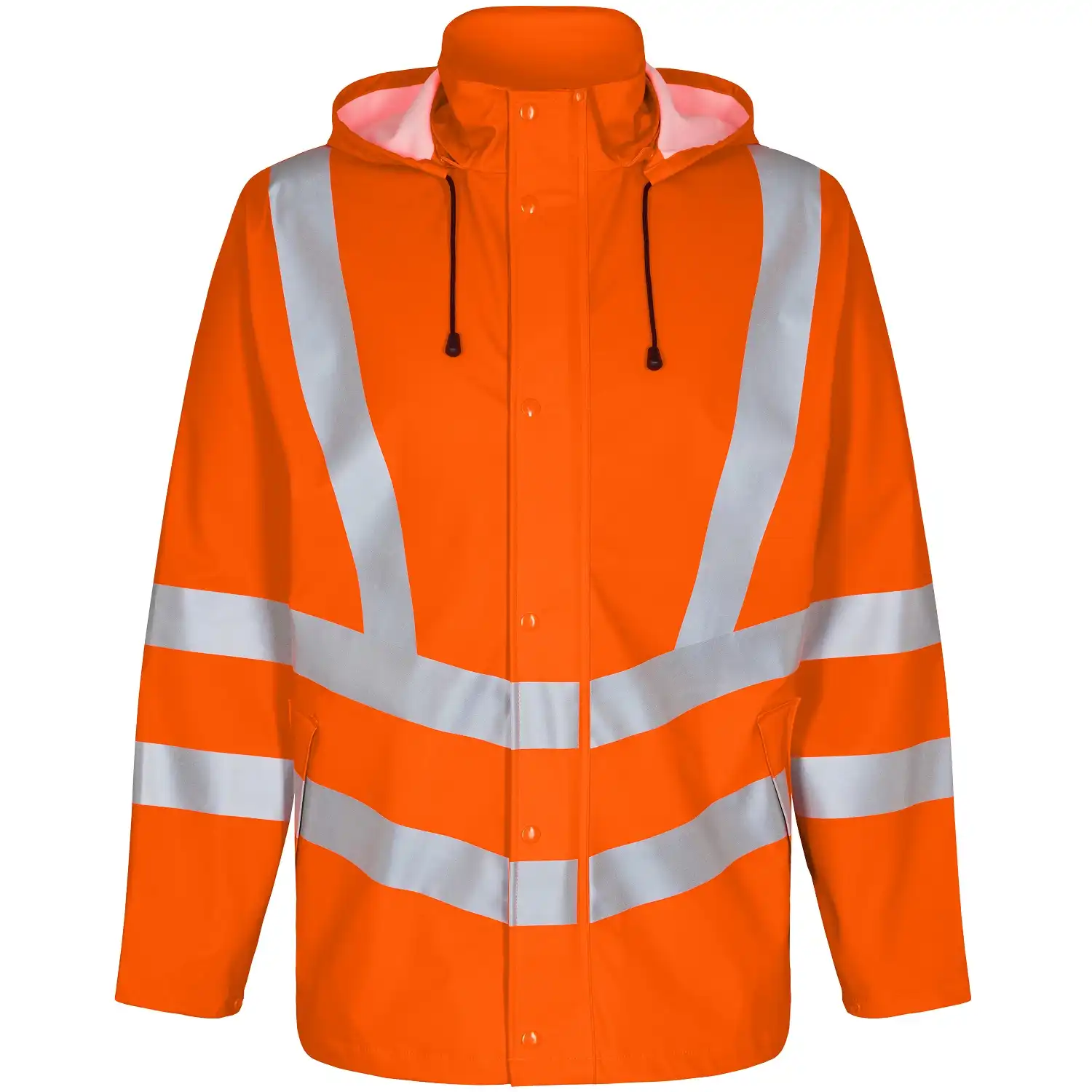 Warnschutz PU-Regenjacke "1921-102" Safety in Orange, L - Bild 1
