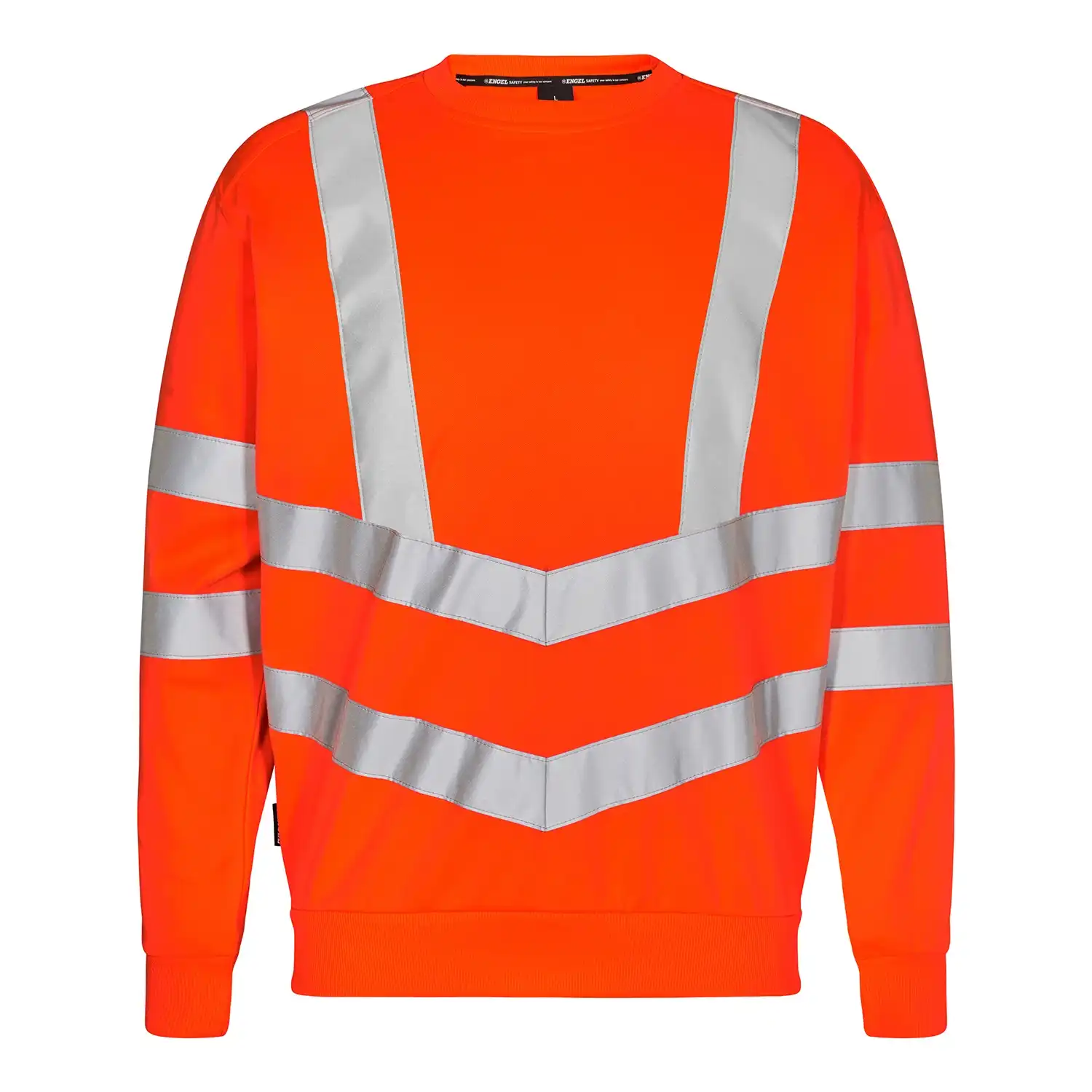 Warnschutz Sweatshirt "8021-241" Safety Kl. 3 in Orange, L - Thumbnail 1