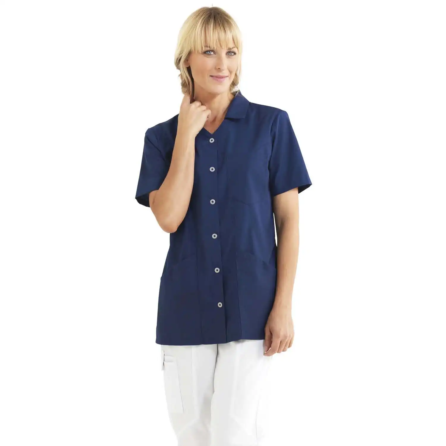 Damen Kasack "15147" in dunkelmarine, XS - Thumbnail 2