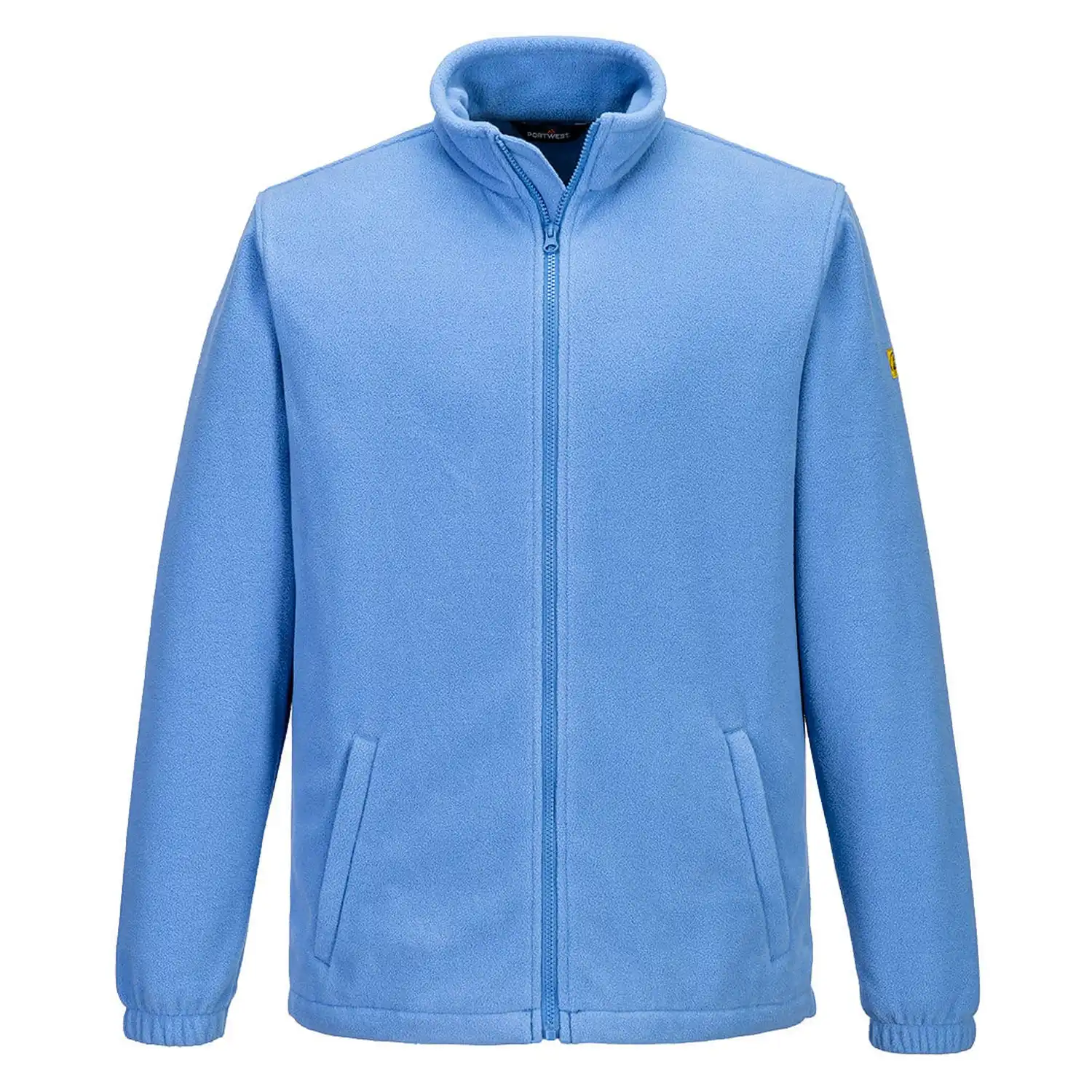 ESD Antistatik Zip-Fleecejacke"AS26" in hellblau, L - Thumbnail 1