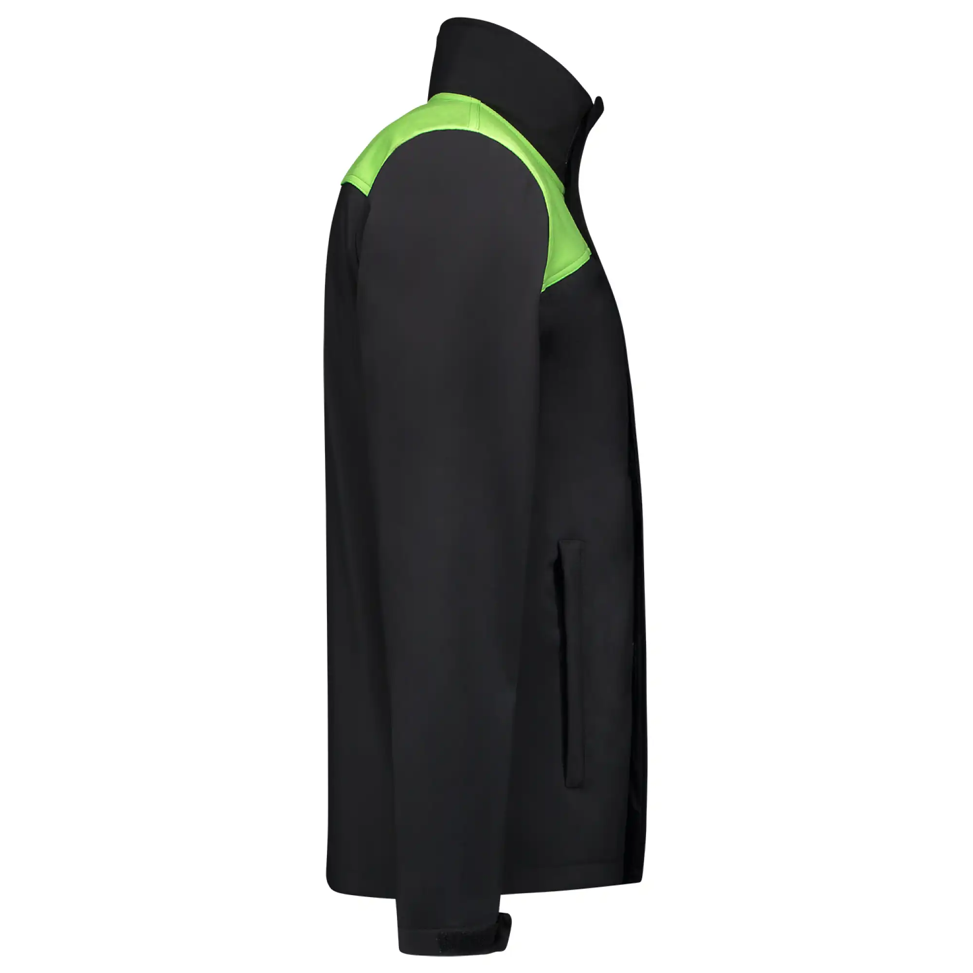Softshelljacke Bicolor "402021" Workwear in XS, black/lime - Thumbnail 4
