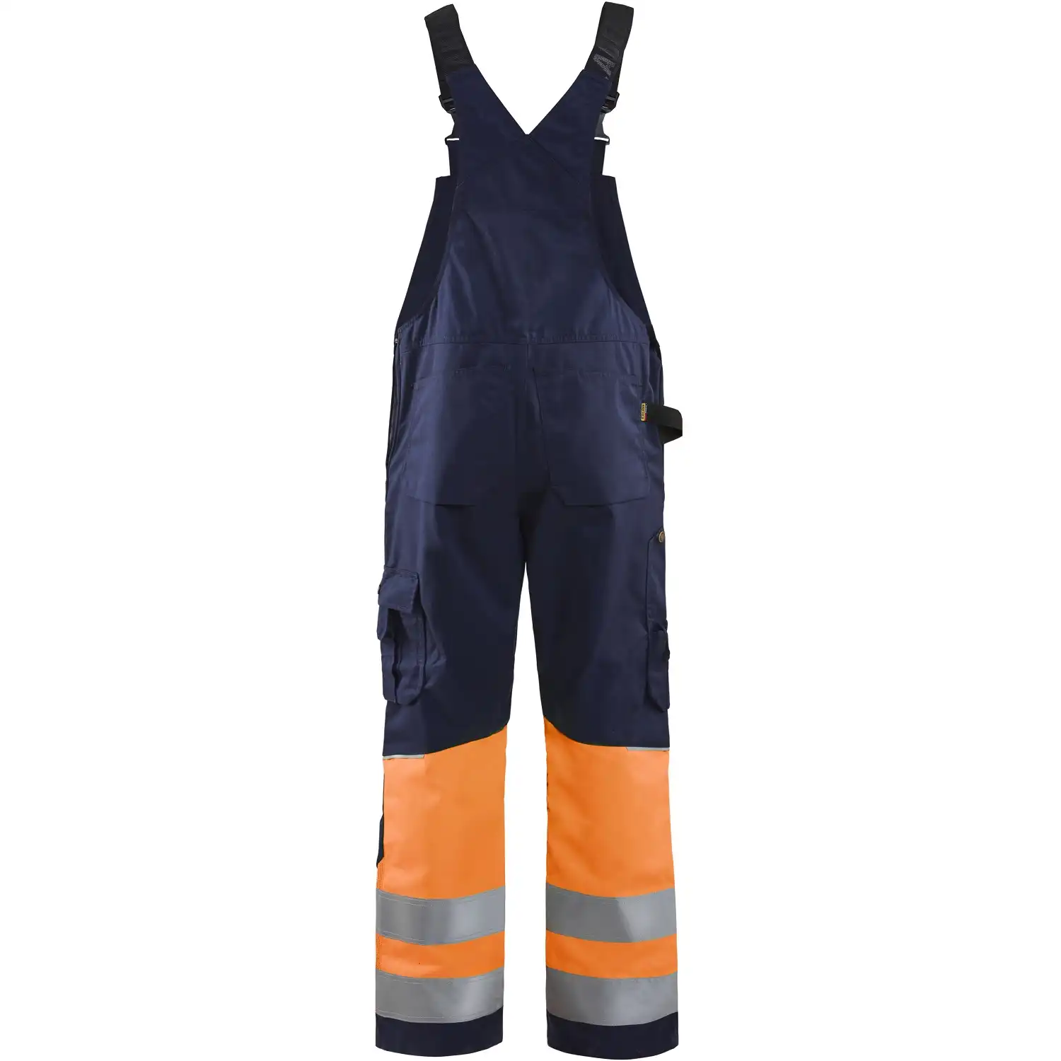 Warnschutz Latzhose "2662" in marine/orange, D116 - Thumbnail 2
