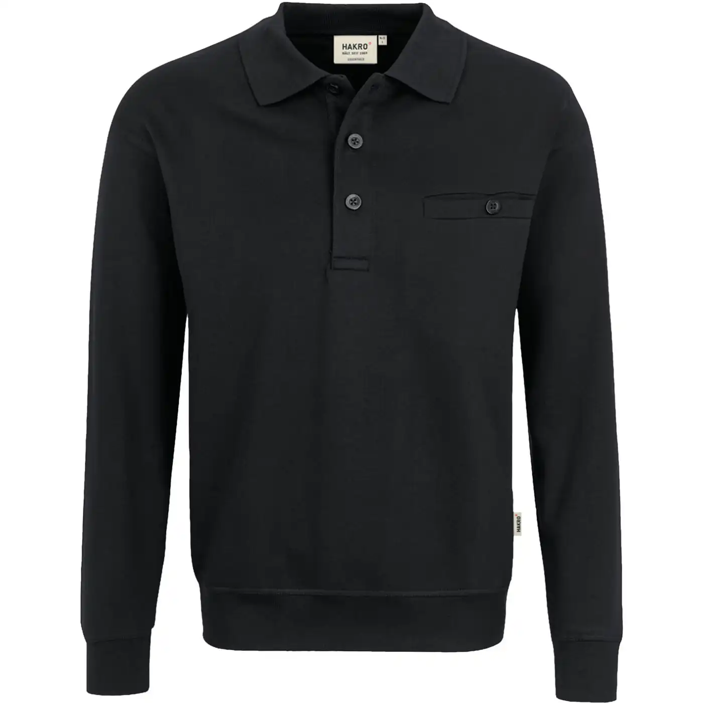 Pocket-Polo-Sweatshirt "PREMIUM" 457 in schwarz, L - Bild 1