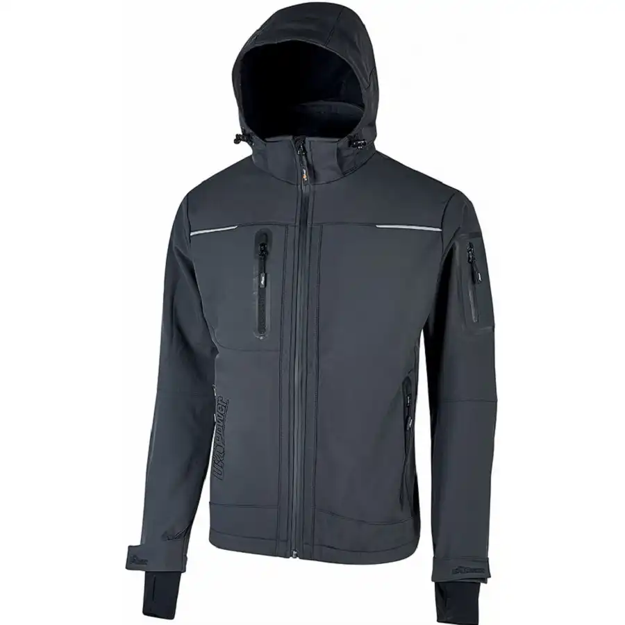 Softshelljacke "SPACE" Performance in asphalt grey, S - Thumbnail 1