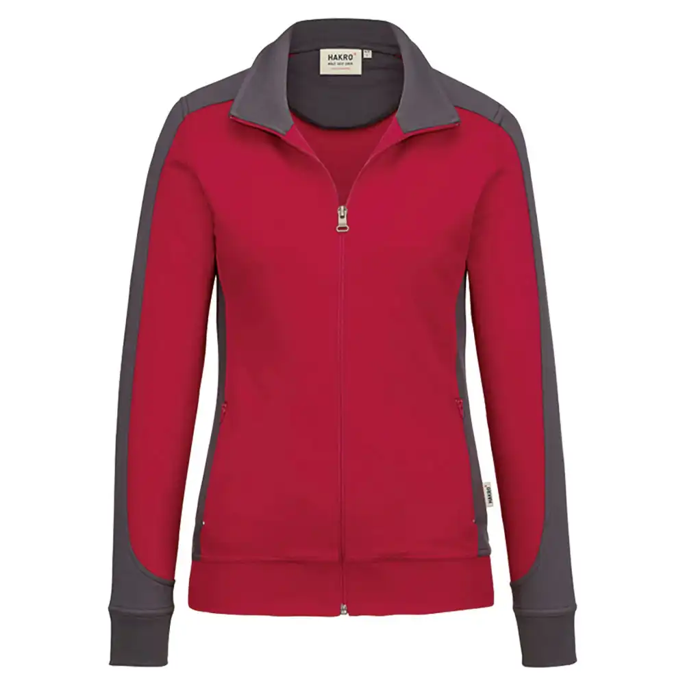 Damen Sweatjacke "CONTRAST PERFORMANCE" 277 in Rot, L - Bild 1