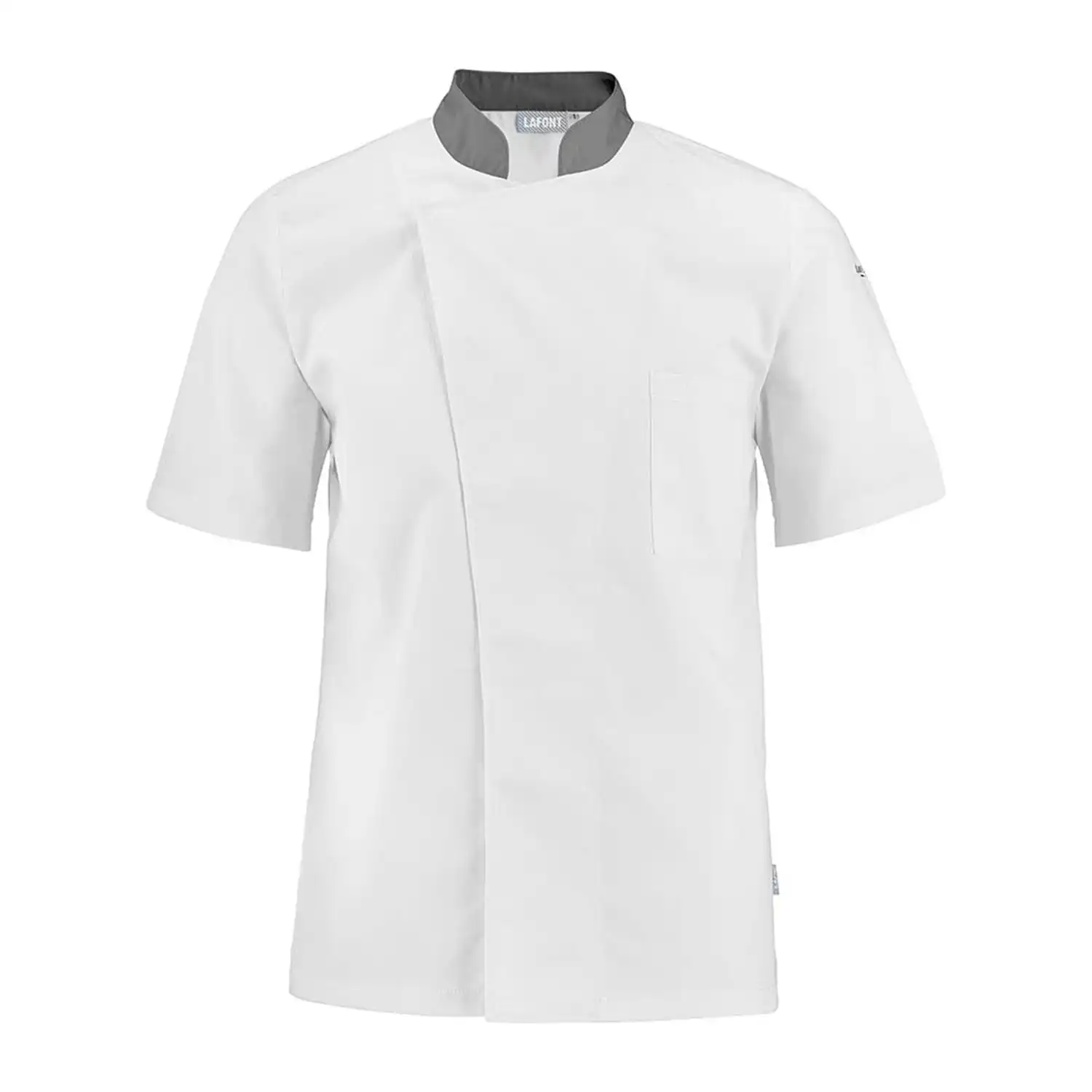 Herren Kochhemd "TURNIP" in weiß/anthrazit, L - Thumbnail 1