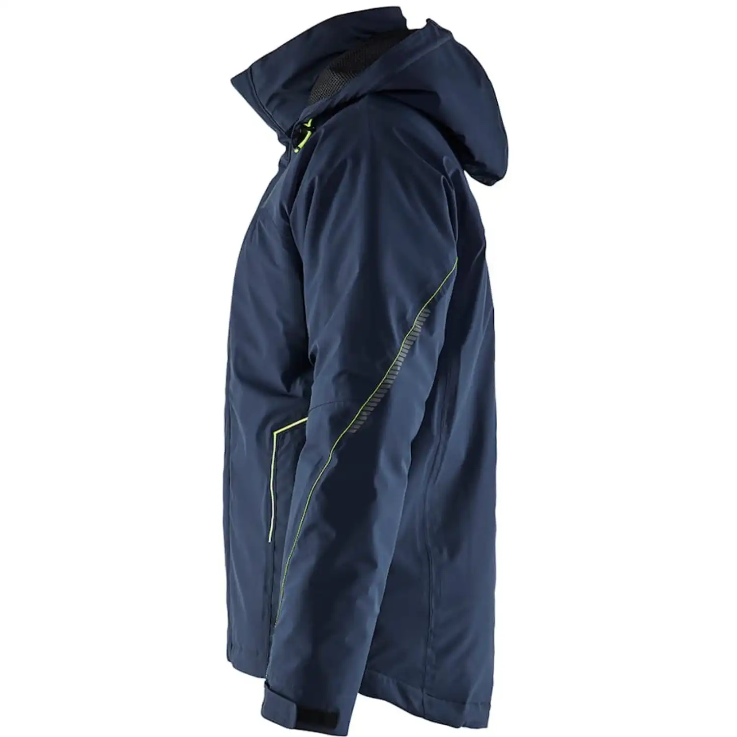 Stretch Winterjacke "4484" in dunkelmarine/gelb, M - Thumbnail 3