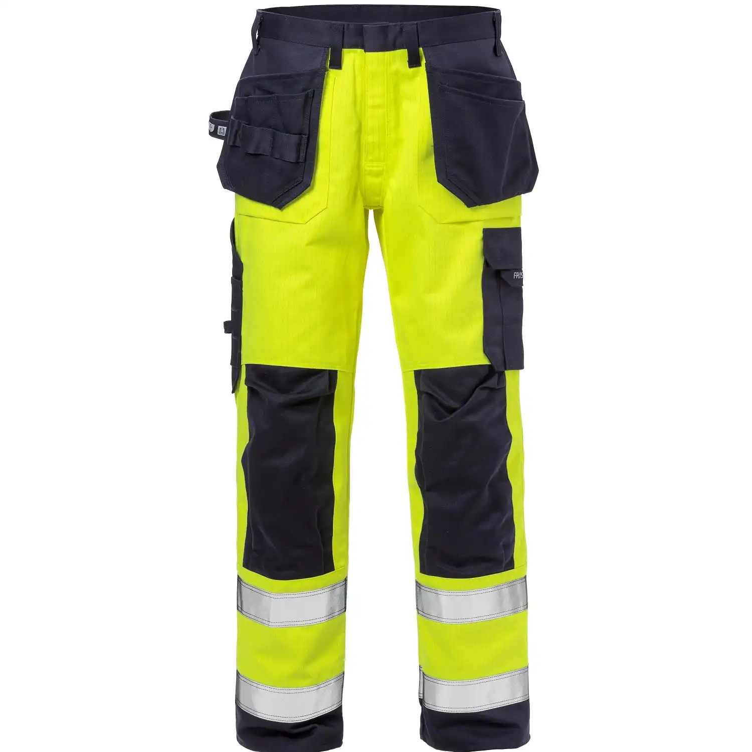 Multinorm Handwerkerhose "2584 FLAM" Flame gelb/marine in D120 - Thumbnail 1