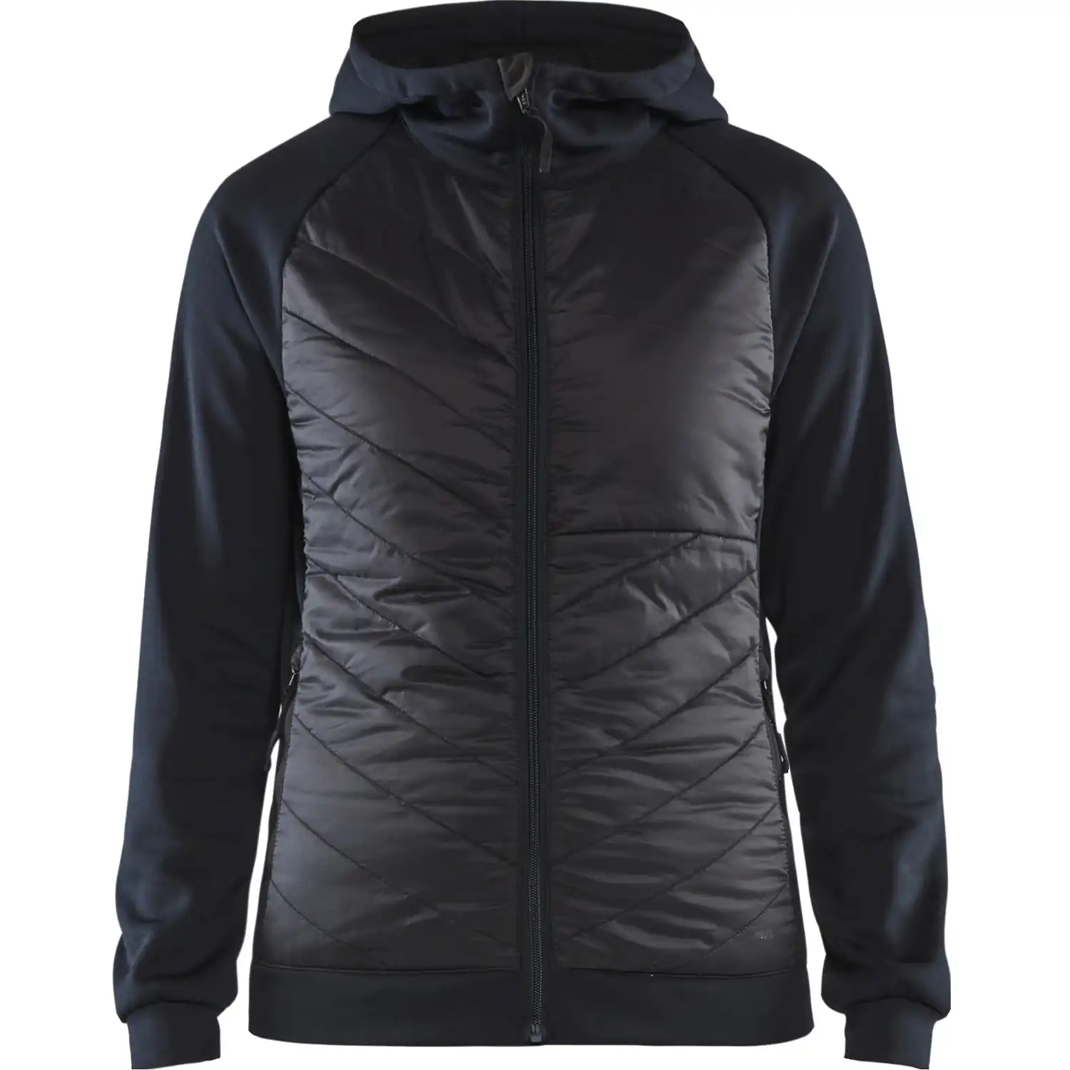 Damen Hybrid Sweatjacke "3464" in Dunkelmarine/Schwarz, 3XL - Bild 1