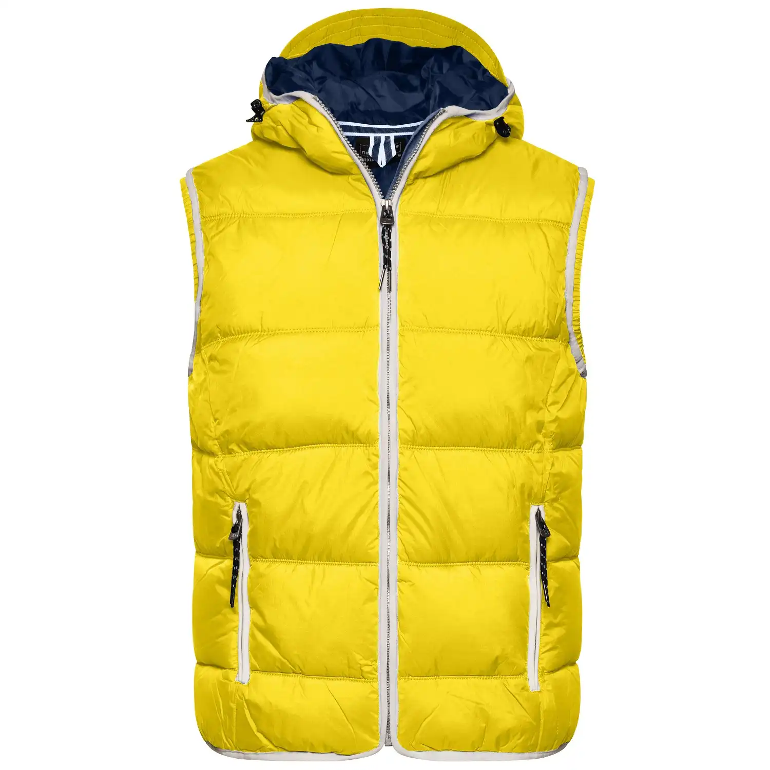 Maritime Weste "JN1076" in sun-yellow/white, S - Bild 1