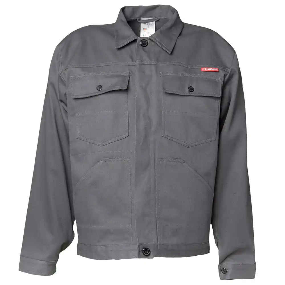 Bundjacke "BW 290" 100% Baumwolle in grau, 42 - Thumbnail 1