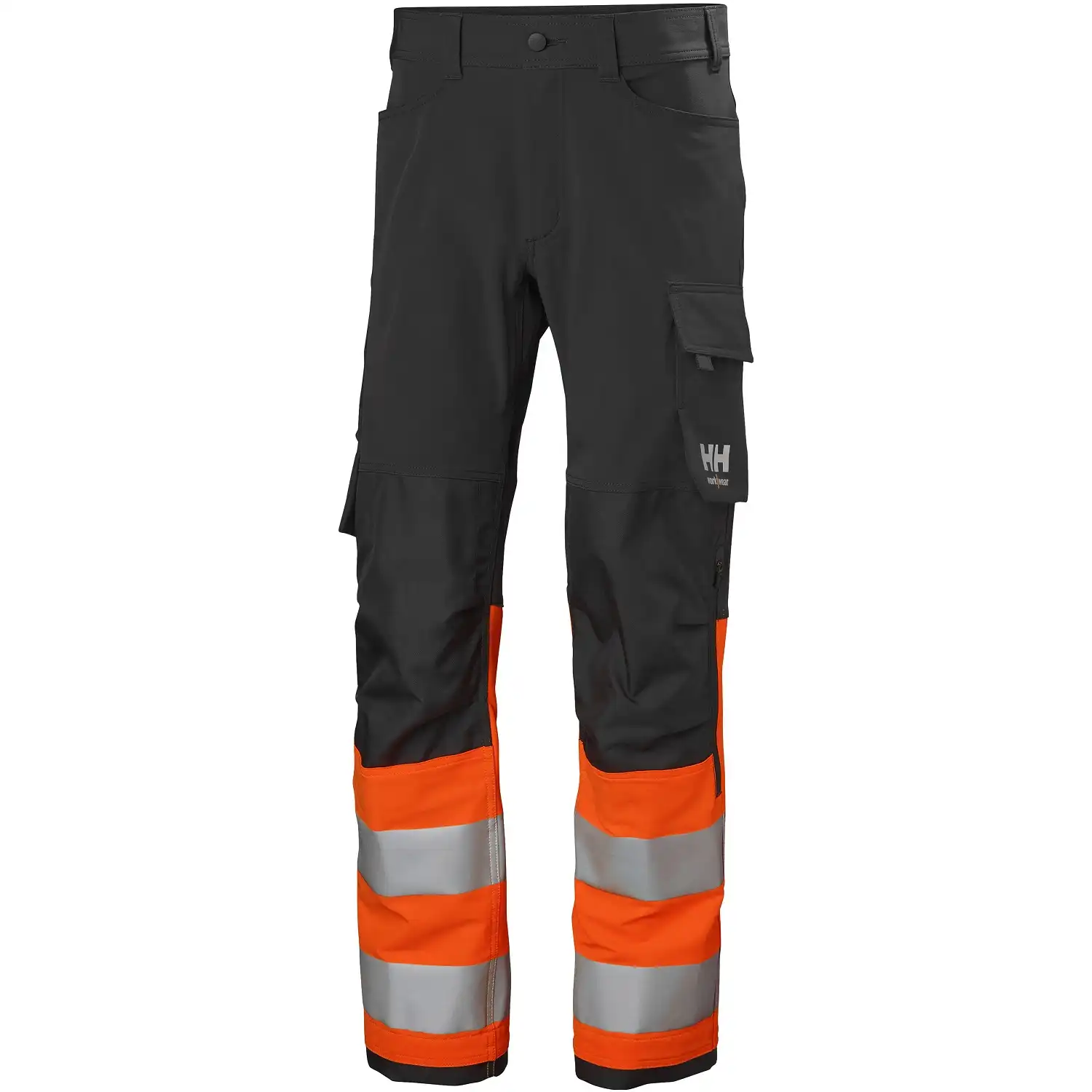 Stretch Warnschutz Bundhose "ALNA 4X" Kl.1 in orange/schwarz, C50 - Thumbnail 1