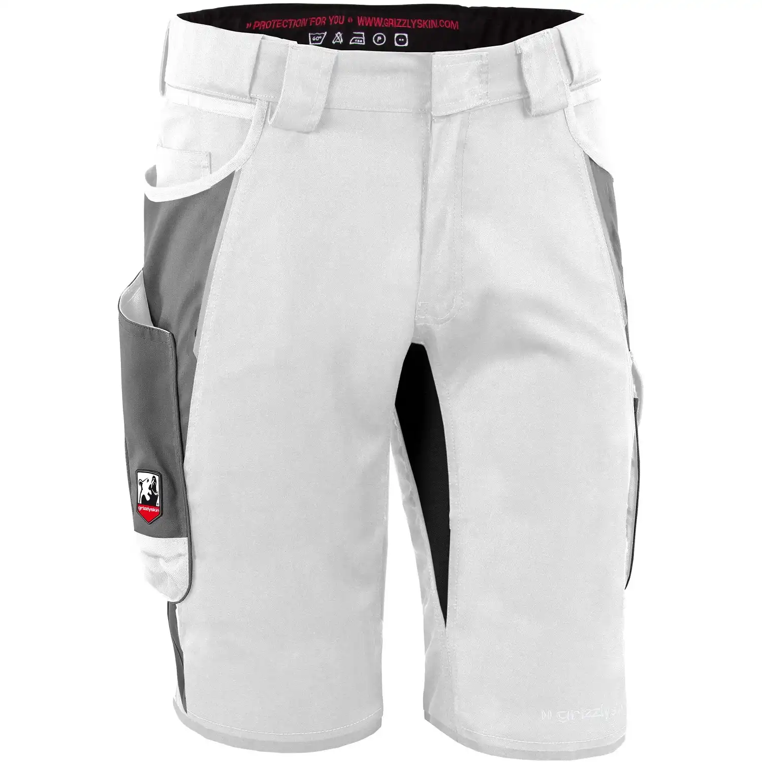 Shorts "IRON" in weiß/grau, N46 - Thumbnail 1