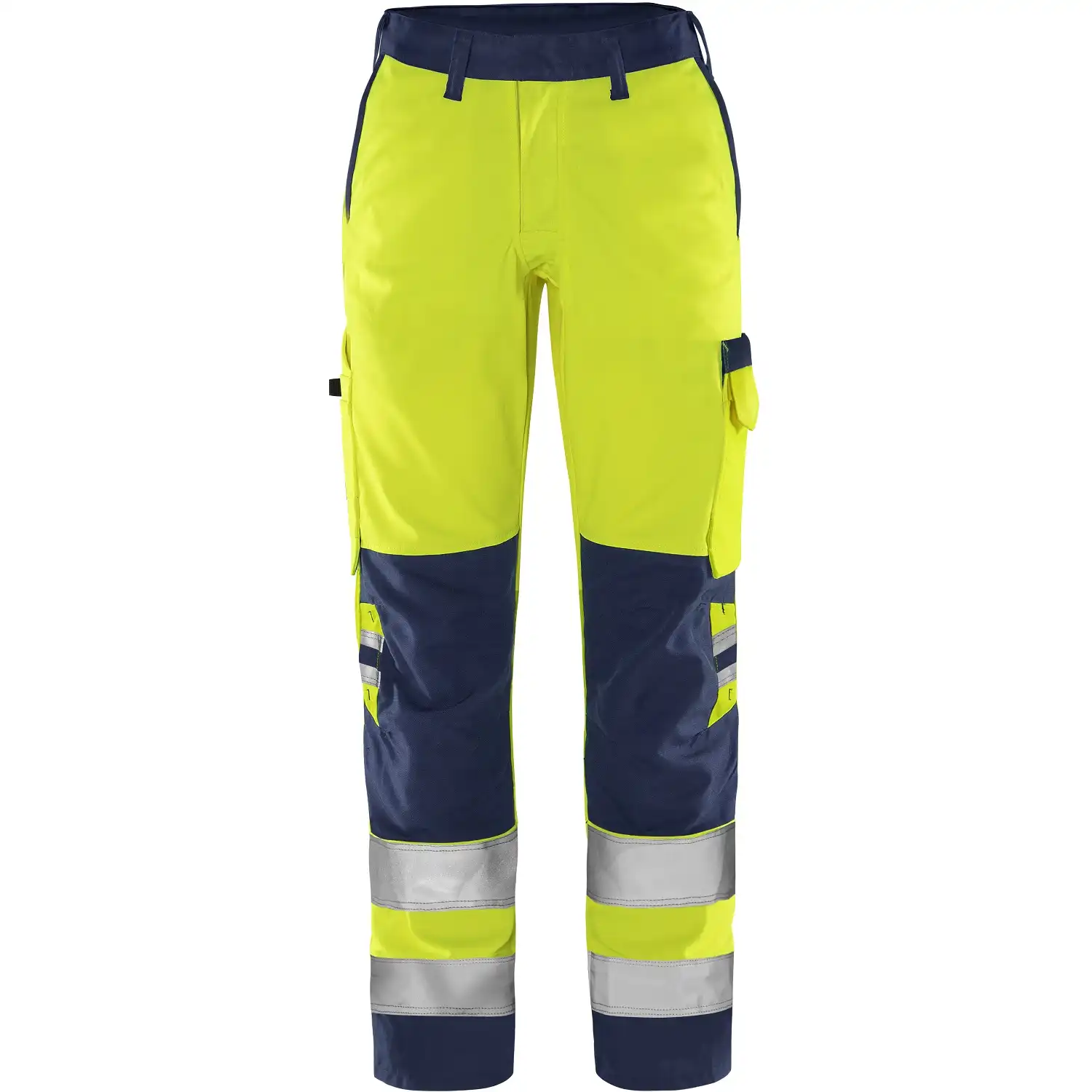 Damen Warnschutz Bundhose Kl. 2 "2642 GPLU" Green Trofta in gelb/marine, R34 - Thumbnail 1