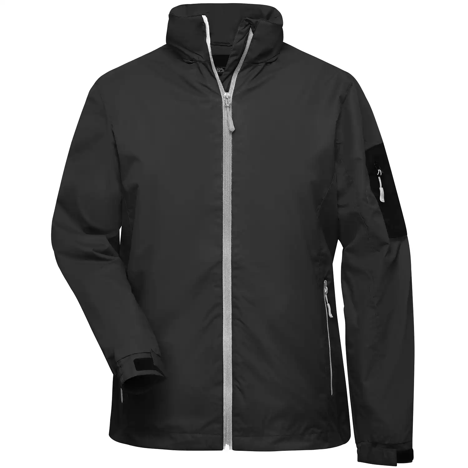 Damen Windbreaker "JN1040" in black/silver, L - Thumbnail 1