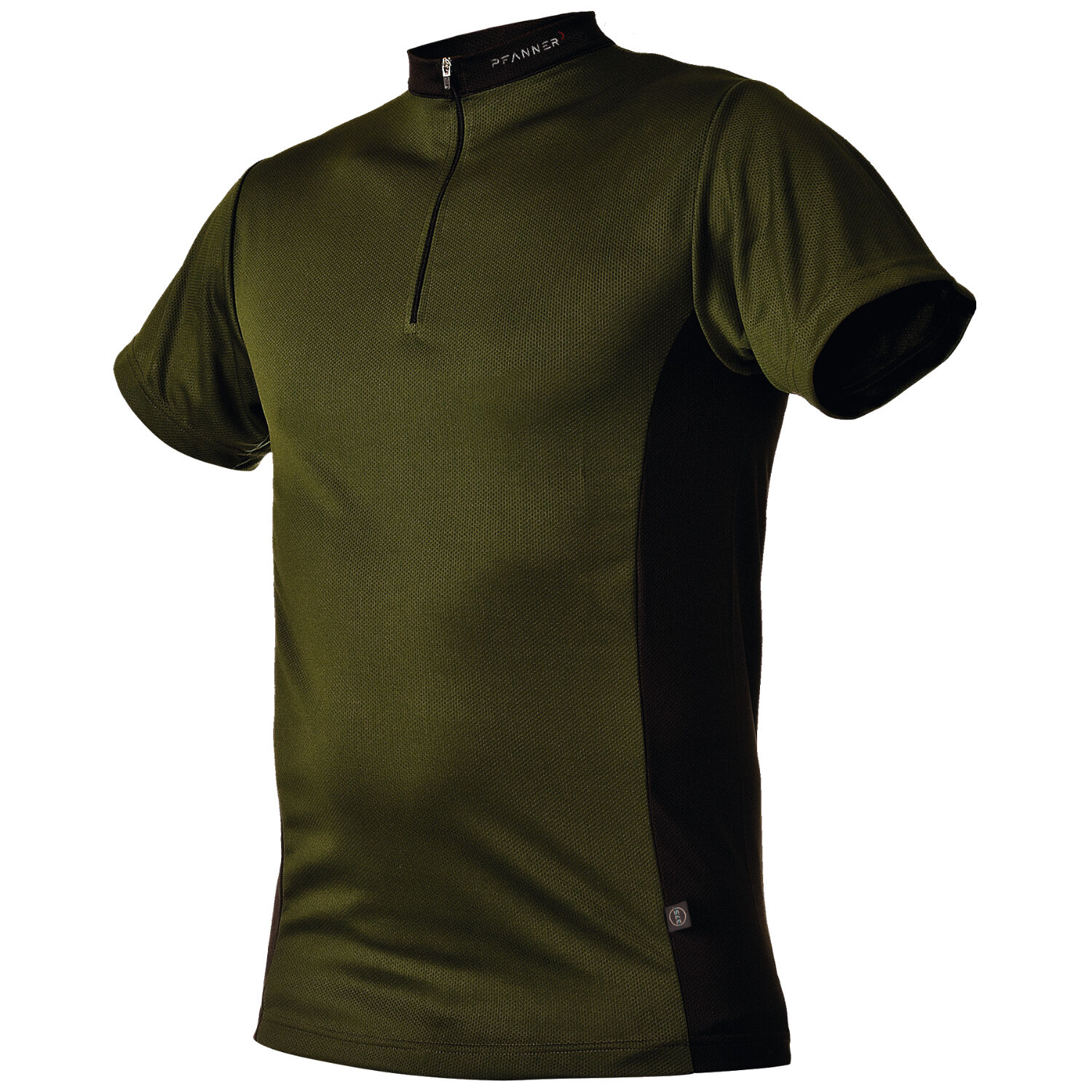 Funktionsshirt "ZIPP-NECK" in waldgrün, XS - Thumbnail 1