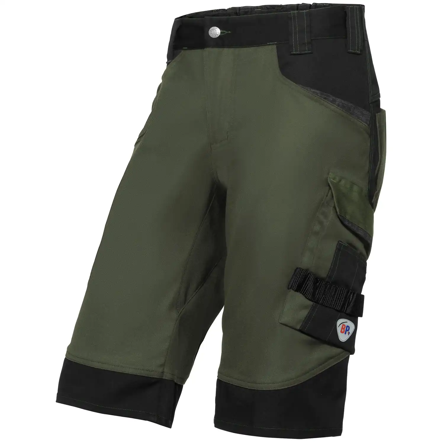 Shorts "1827-033" Bplus Modern Stretch in oliv/schwarz, 48 - Thumbnail 1