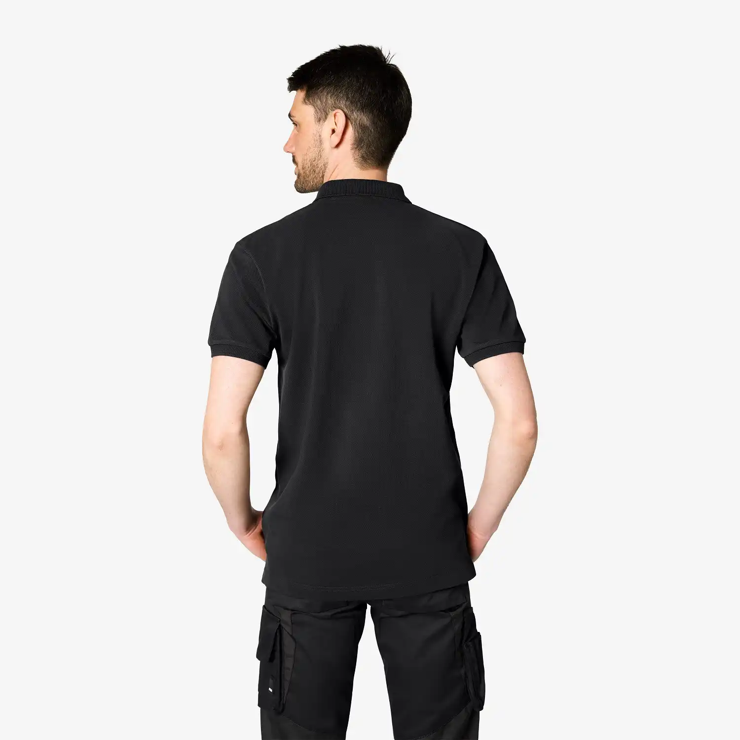 Polo-Shirt "DANIEL" in schwarz, L - Thumbnail 2