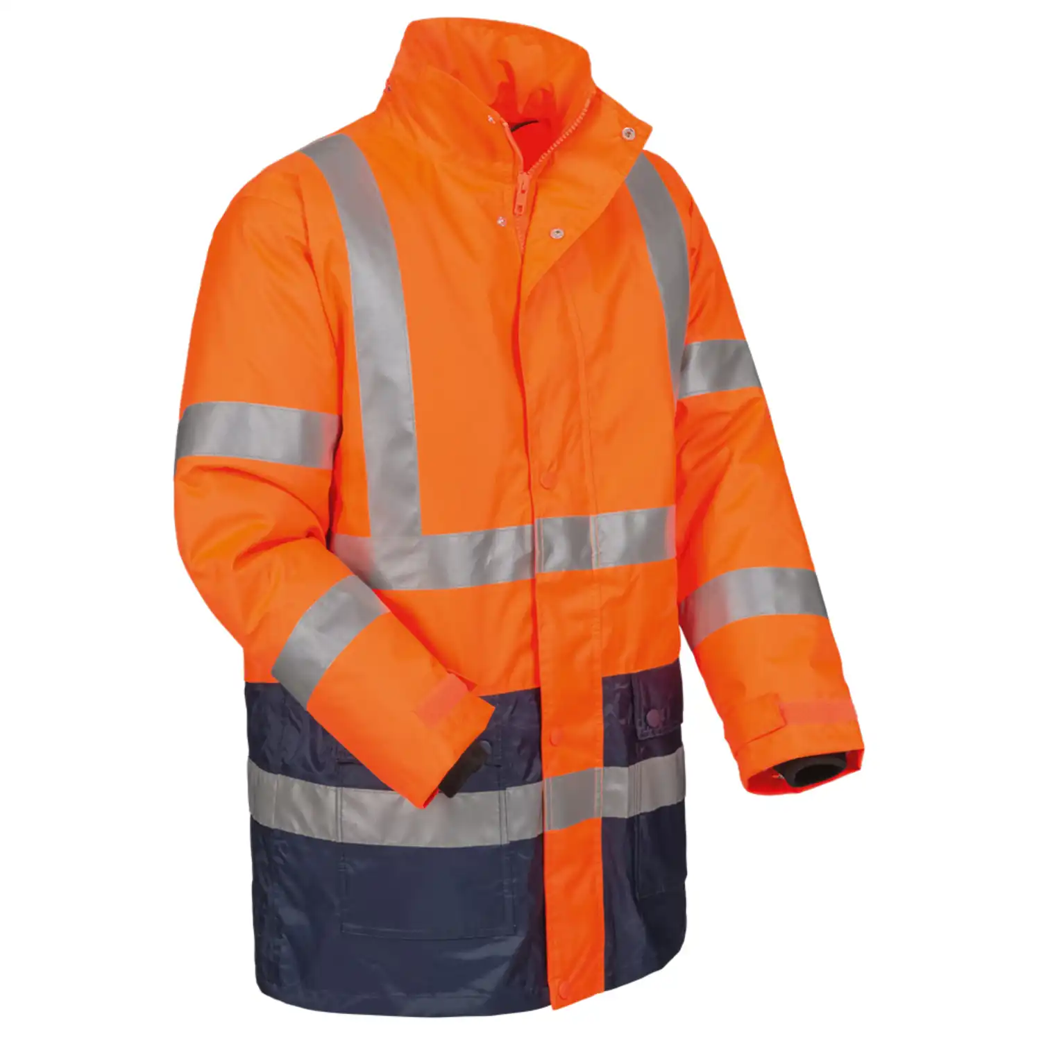 Warnschutz-Parka 2-in-1 "ALEXANDER" orange/marine in XL - Thumbnail 3