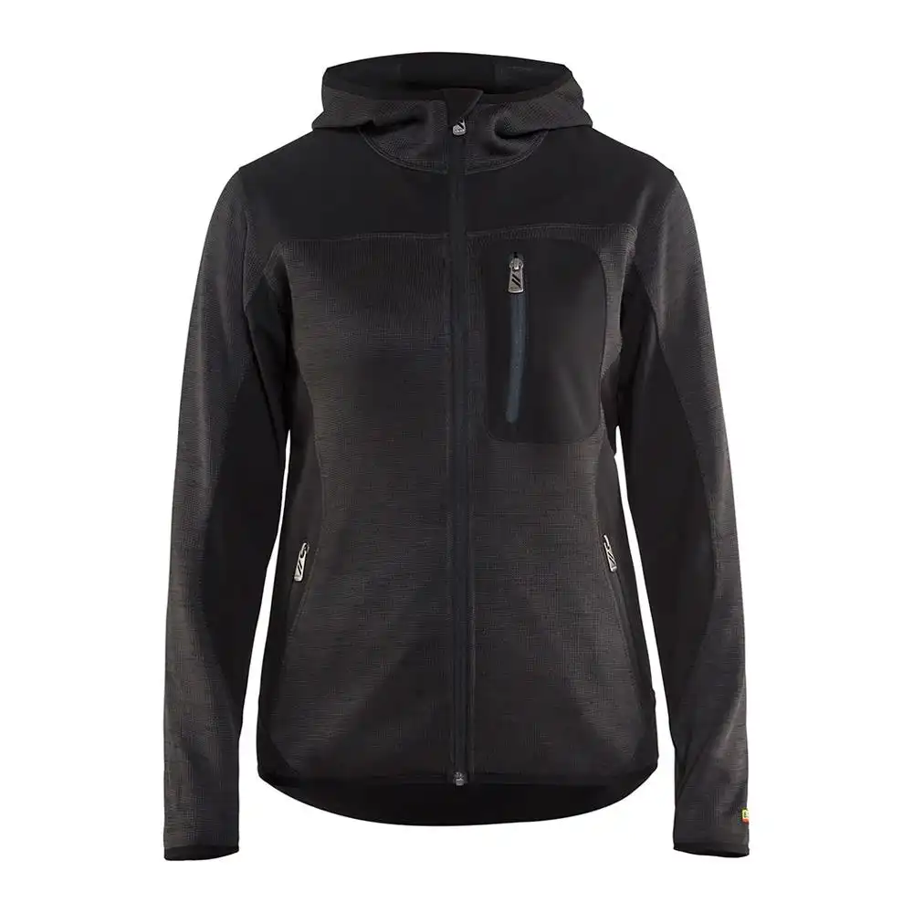Damen Strickjacke "4931" mit Softshell in dunkelgrau/schwarz, 3XL - Thumbnail 1