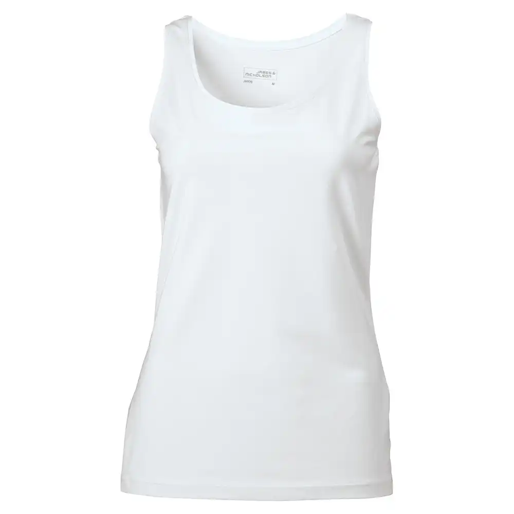 Damen Elastic Tank-Top "JN970" in white, L - Bild 1