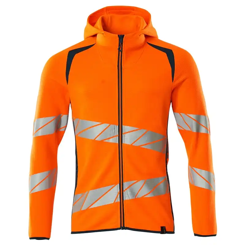 Warnschutz Kapuzensweatshirt "ACCELERATE SAFE" in orange/dunkelpetroleum, 3XL - Thumbnail 1