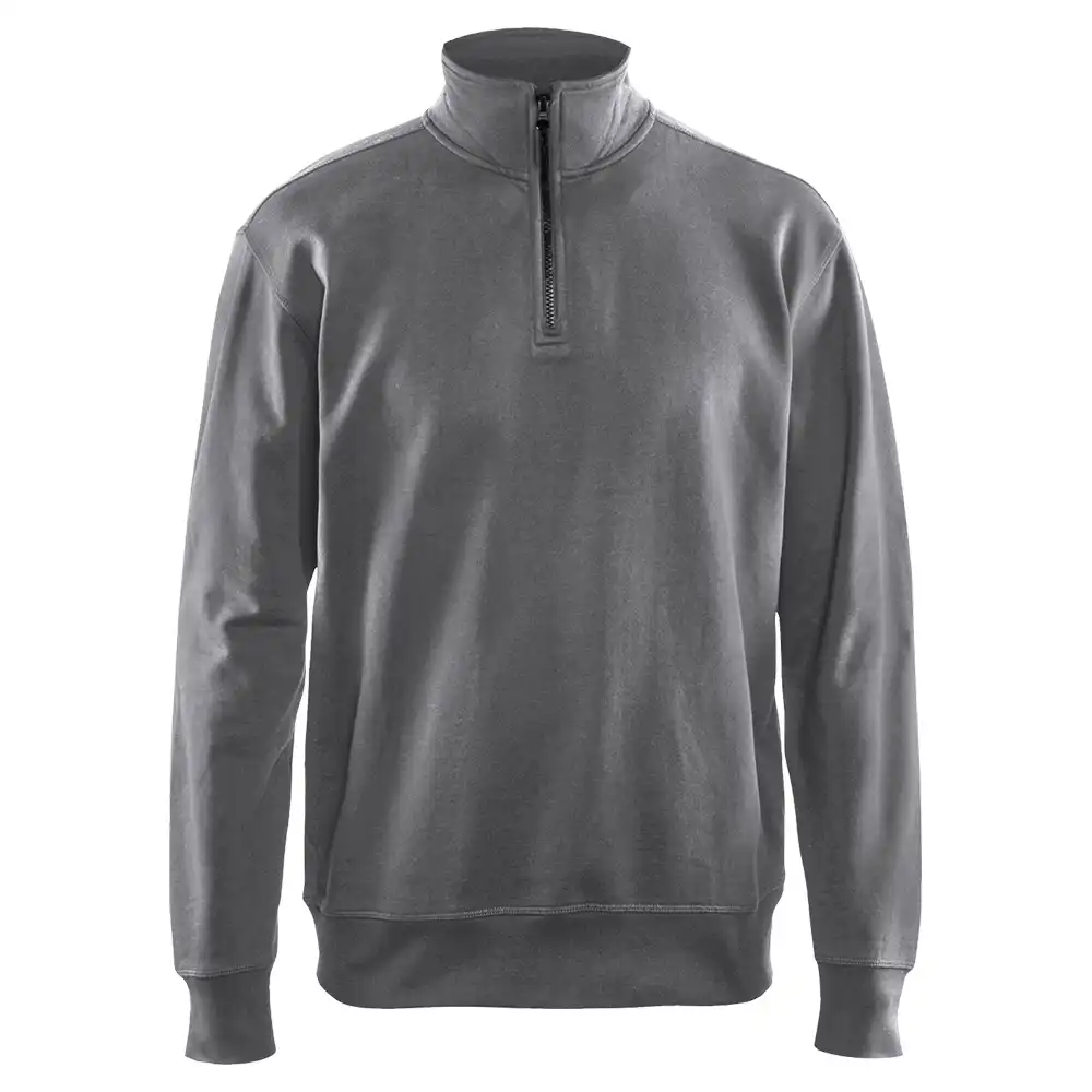Sweatshirt mit Half-Zip "3369" in grau, XL - Thumbnail 1