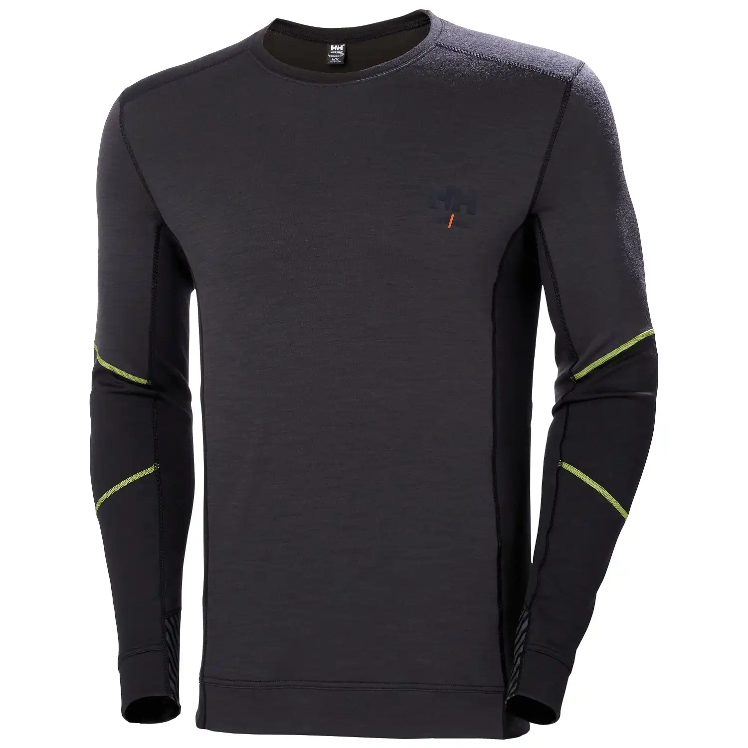 Langarmshirt „LIFA MERINOCREWNECK“ in schwarz/dunkelgrau, XL - Thumbnail 1