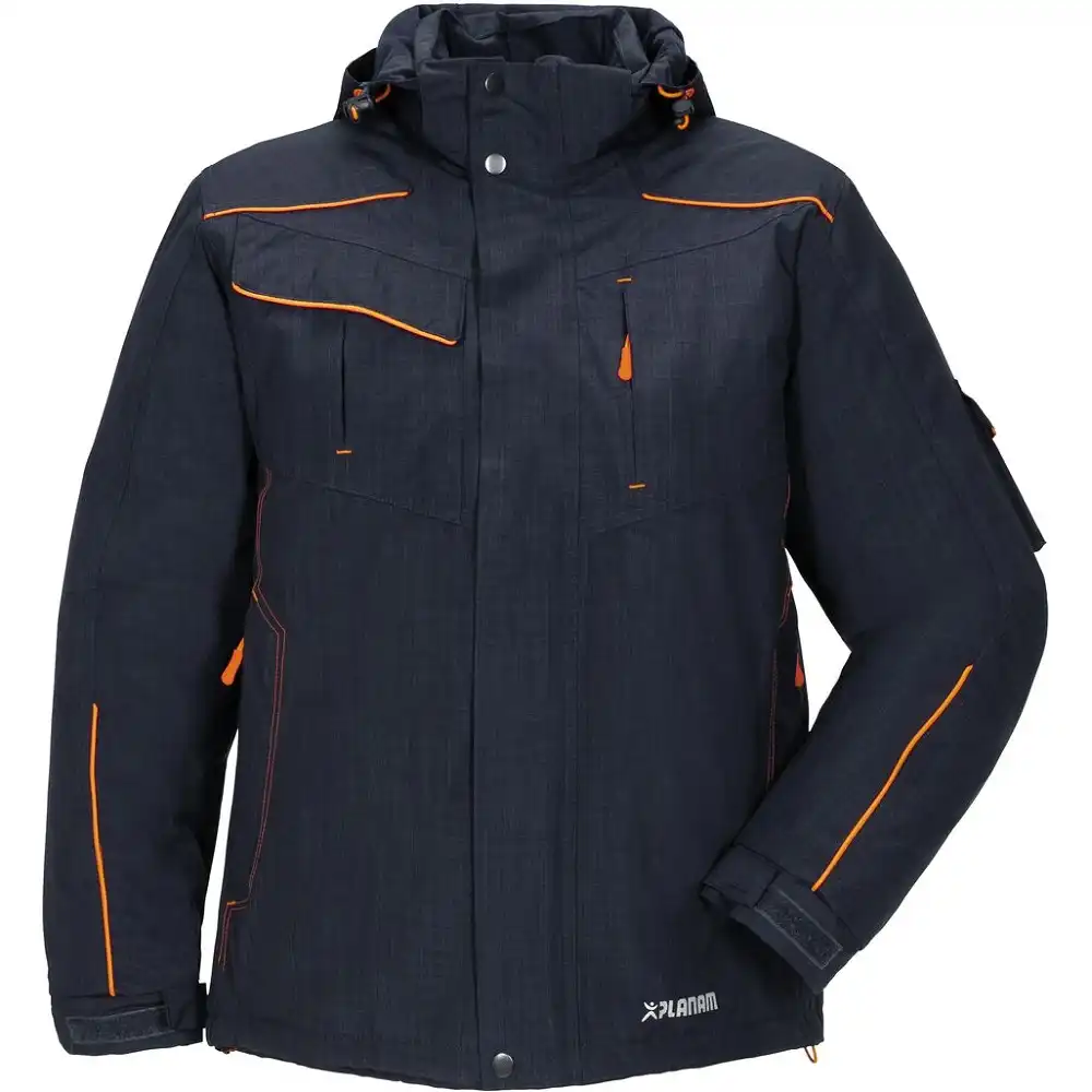 Winterjacke "NEON" in marine/orange, XXL - Thumbnail 1
