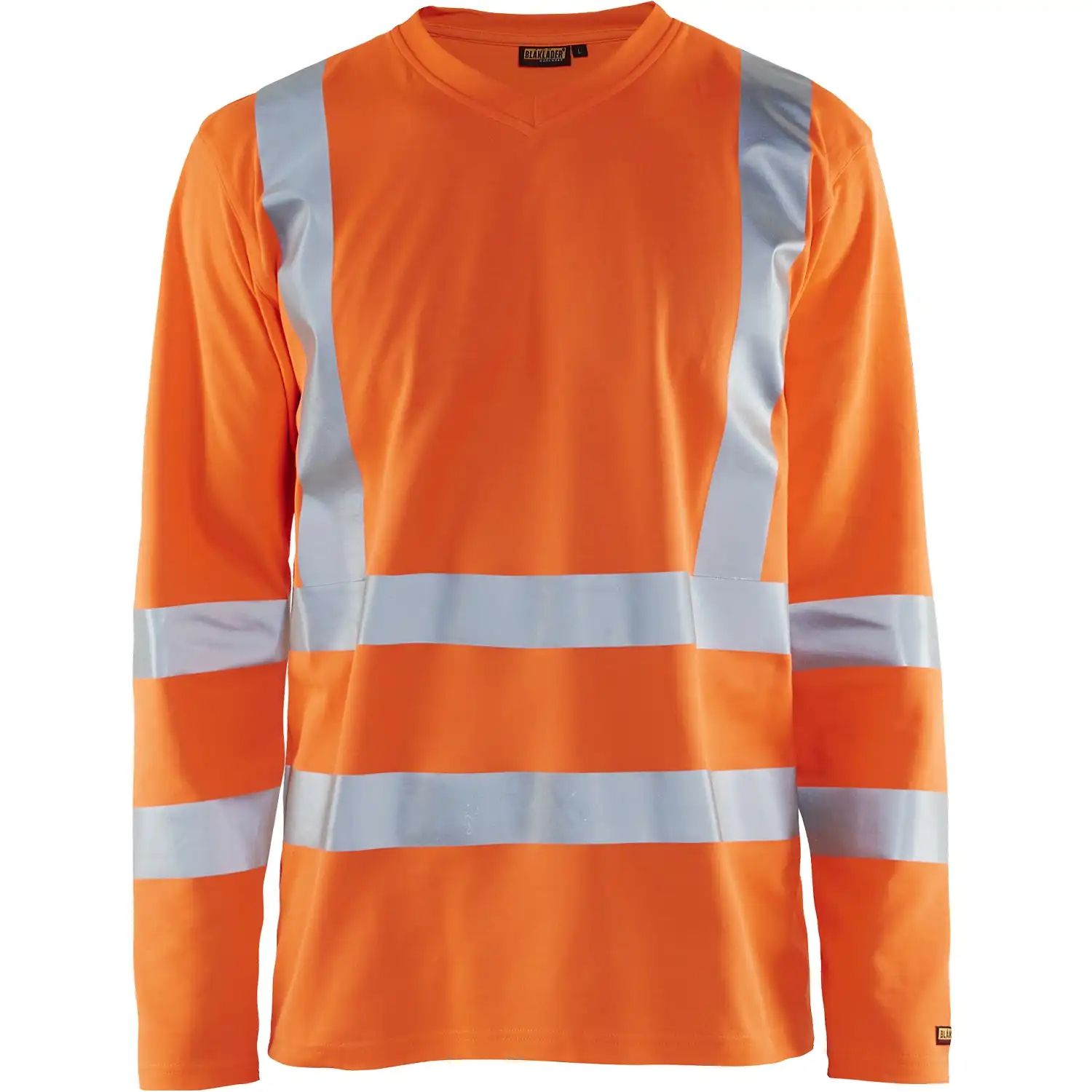 Warnschutz Langarm-Shirt "3381" UV-Schutz in Orange, XL - Thumbnail 1