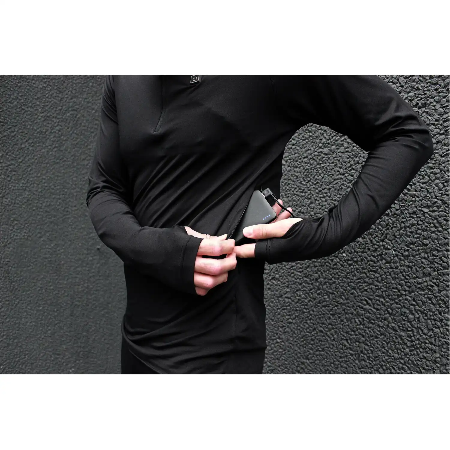 Beheizbares Thermo-Unterhemd "7262-242" schwarz in L - Thumbnail 3