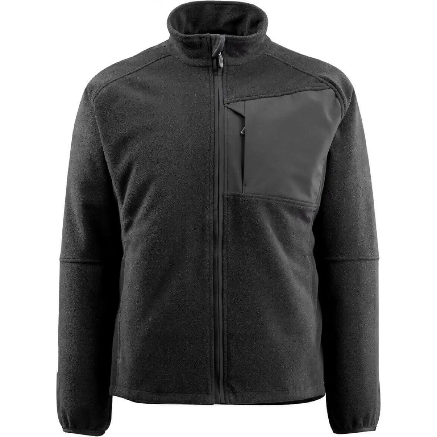 Fleecejacke "MARBURG" Unique einfarbig in schwarz, L - Bild 1